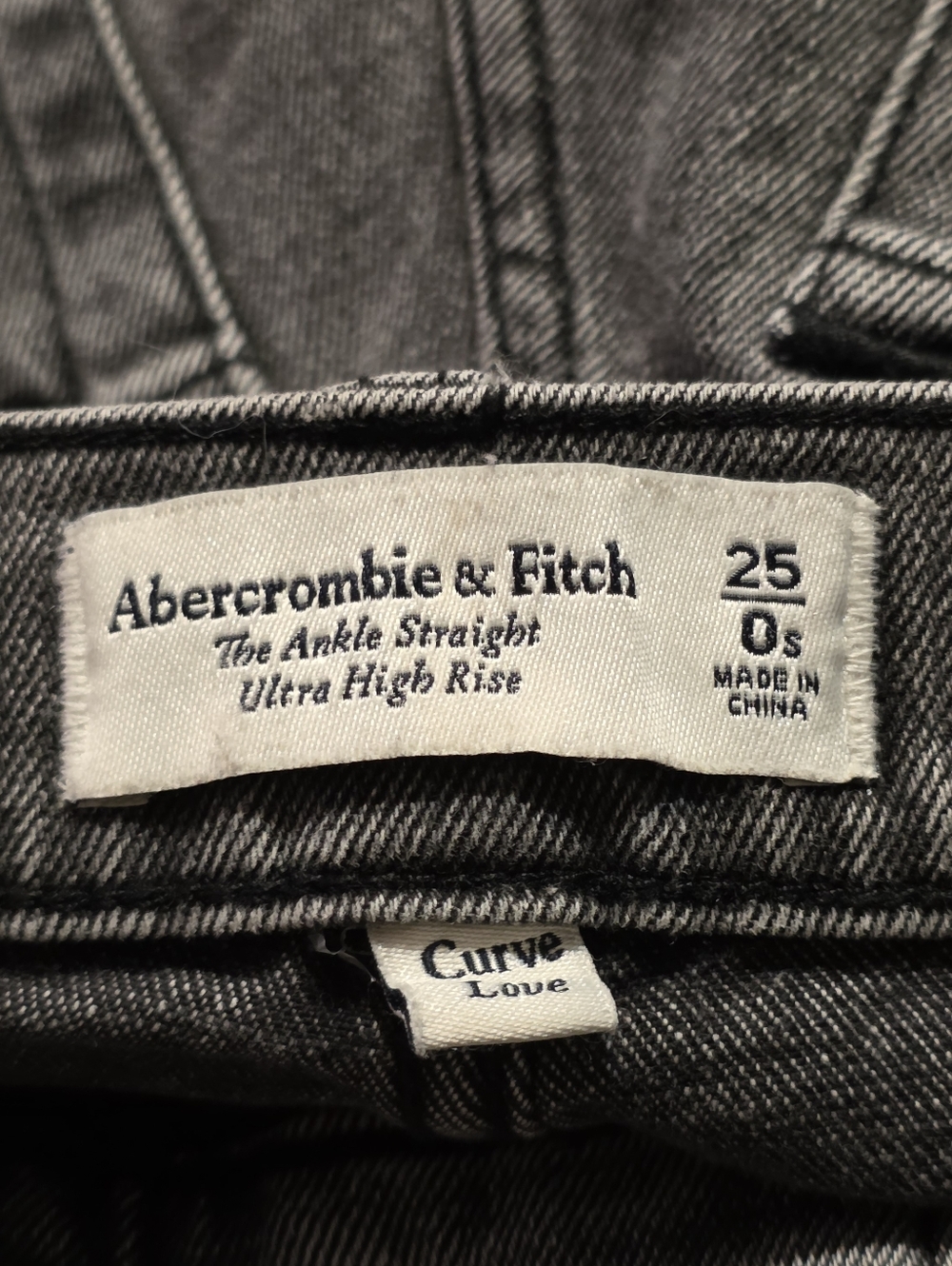 Abercrombie & Fitch The Ankle Straight Jeans Gray Wash Size 25 - Picture 11 of 13
